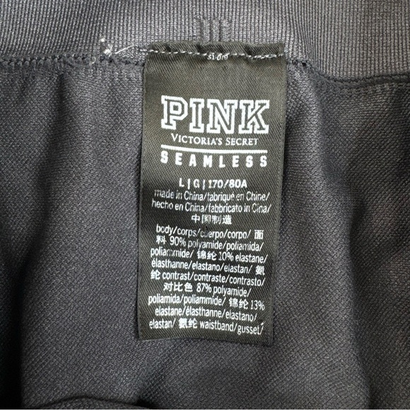 PINK Victoria’s Secret Seamless Leggings Acid Wash Gray Workout Yoga Large - Picture 4 of 9